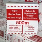 MARKERINGS AFZETBAND ROOD WIT
