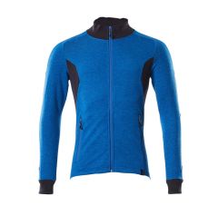 SWEATSHIRT MET RITS HELDER BLAUW/DO