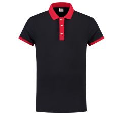 POLOSHIRT BICOLOR FITTED OUTLET NAV