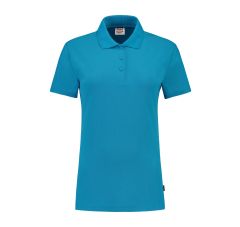 POLOSHIRT FITTED DAMES TURQUOISE