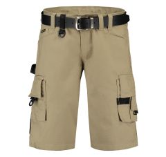 WERKBROEK CANVAS KORT KHAKI