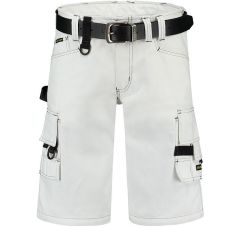 WERKBROEK CANVAS KORT WHITE