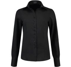 BLOUSE STRETCH FITTED OUTLET BLACK