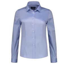 BLOUSE STRETCH FITTED BLUE