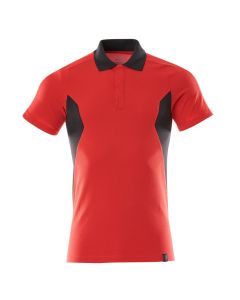 POLOSHIRT SIGNAALROOD/ZWART