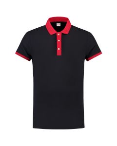 POLOSHIRT BICOLOR FITTED OUTLET NAV