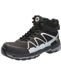 BATA IRON S3  HOOG ZWART/LICHTGRIJS