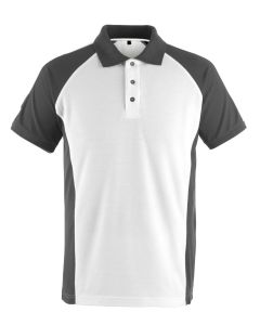 POLOSHIRT WIT/DONKERANTRACIET