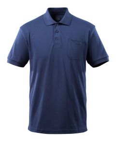 POLOSHIRT MET BORSTZAK MARINE